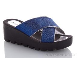 Шльопанці Demur W777-19 blue-silver