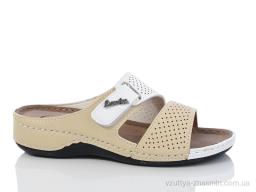 Шльопанці LORIN 416 white-beige