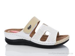 Шльопанці LORIN 013-77 white-beige