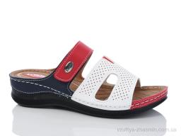 Шльопанці LORIN 013-77 white-navy-red