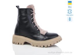 Черевики NO BRAND 2118 ч.к.+беж зима