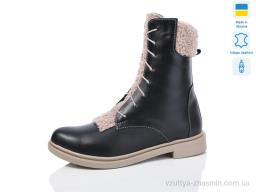 Черевики NO BRAND 2119 ч.к.+беж. зима