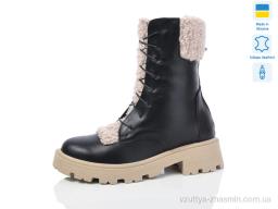 Черевики NO BRAND 211914 ч.к.+беж.зима