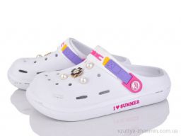 Крокси NO BRAND 184 white - Взуття › Крокси › сезон: літо Крокси NO BRAND 184 white