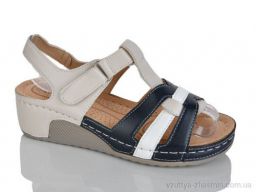 Босоніжки LEGUZAZA H2-17 beige-navy - Взуття › Босоніжки › сезон: літо Босоніжки LEGUZAZA H2-17 beige-navy
