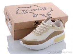 Кросівки RESTIME JWL21570 beige-coffee