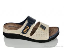 Шльопанці DALI MODA 203-40 бежево-синій