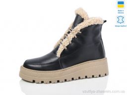 Черевики NO BRAND 2215 ч+беж.к. зима