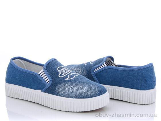 Слипоны NO BRAND 1YS6 голубой Слипоны NO BRAND 1YS6 голубой